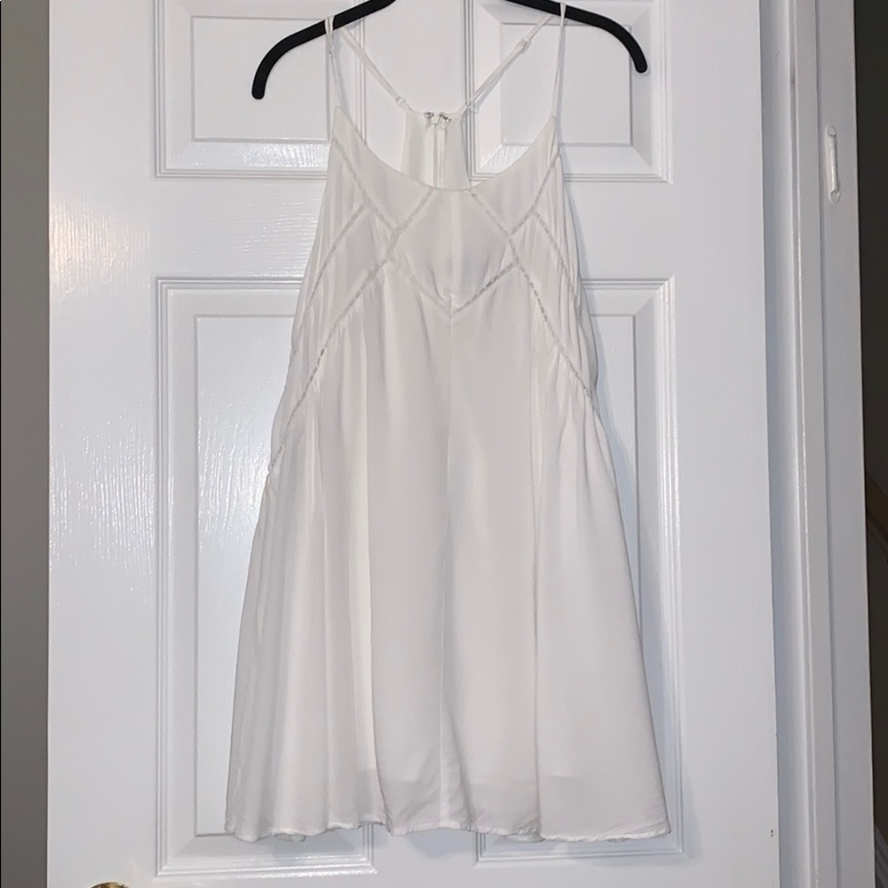 White Flowy Cotton Dress LuLus Brand